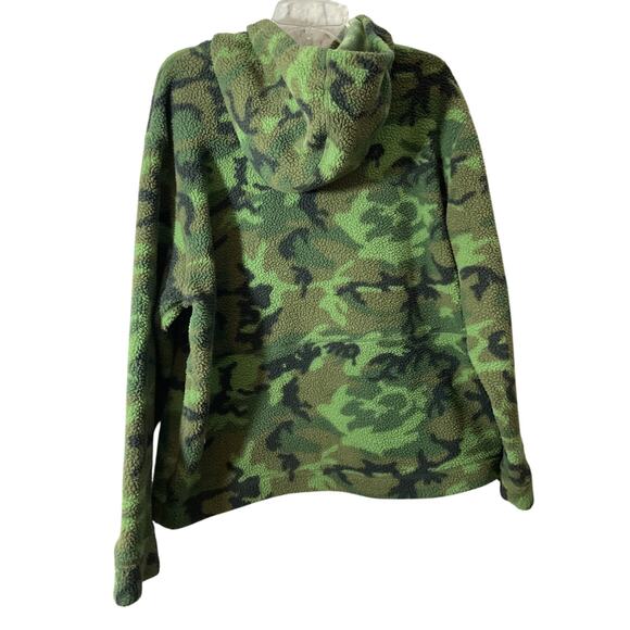 The North Face Fleece Camo Hoodie Sze Large Kangaroo Pocket - Picture 2 of 6